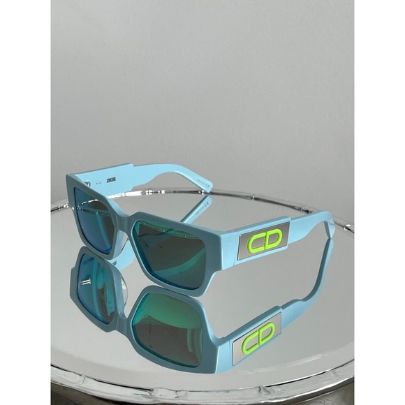 NEW Dior CD SU Sunglasses in Light Blue Green Mirror Lens - Picture 7 of 10